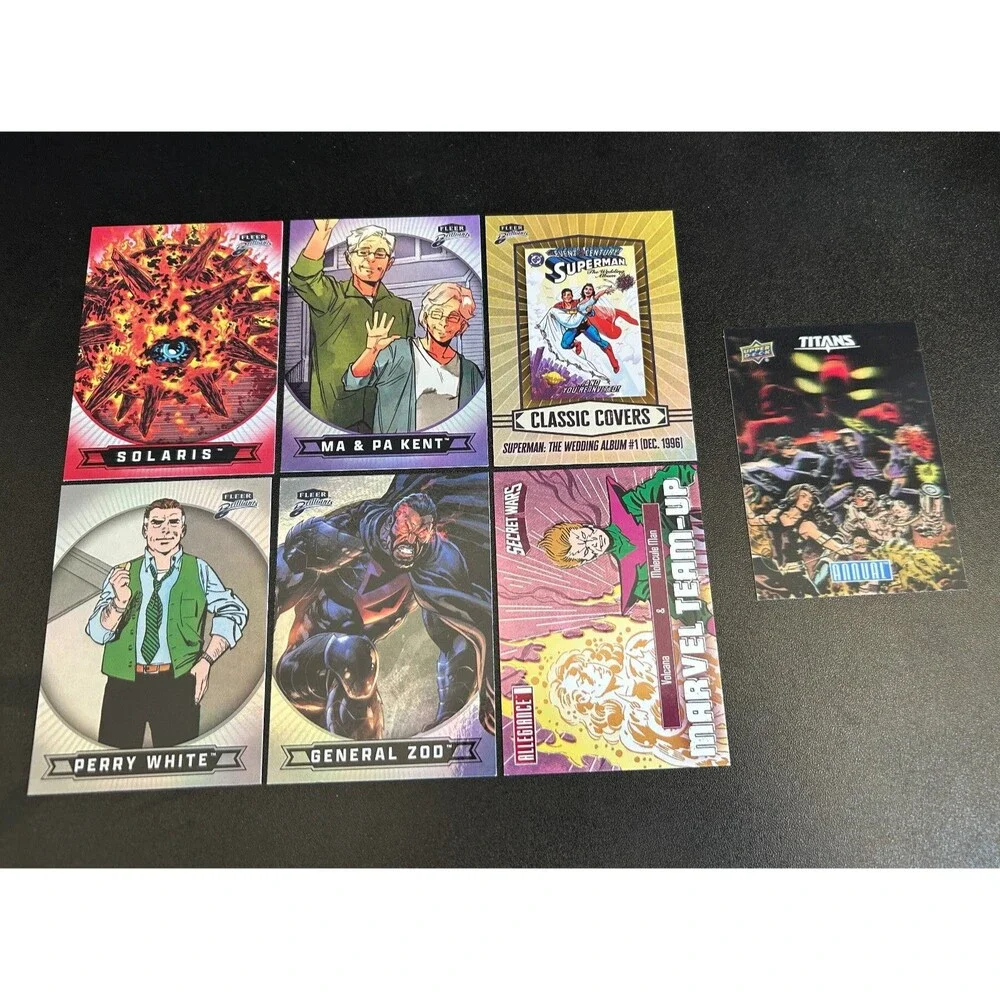 Bulk Lot of 500+ Marvel / DC Trading Cards - Topps Finest, Chrome, Fleer Ultra